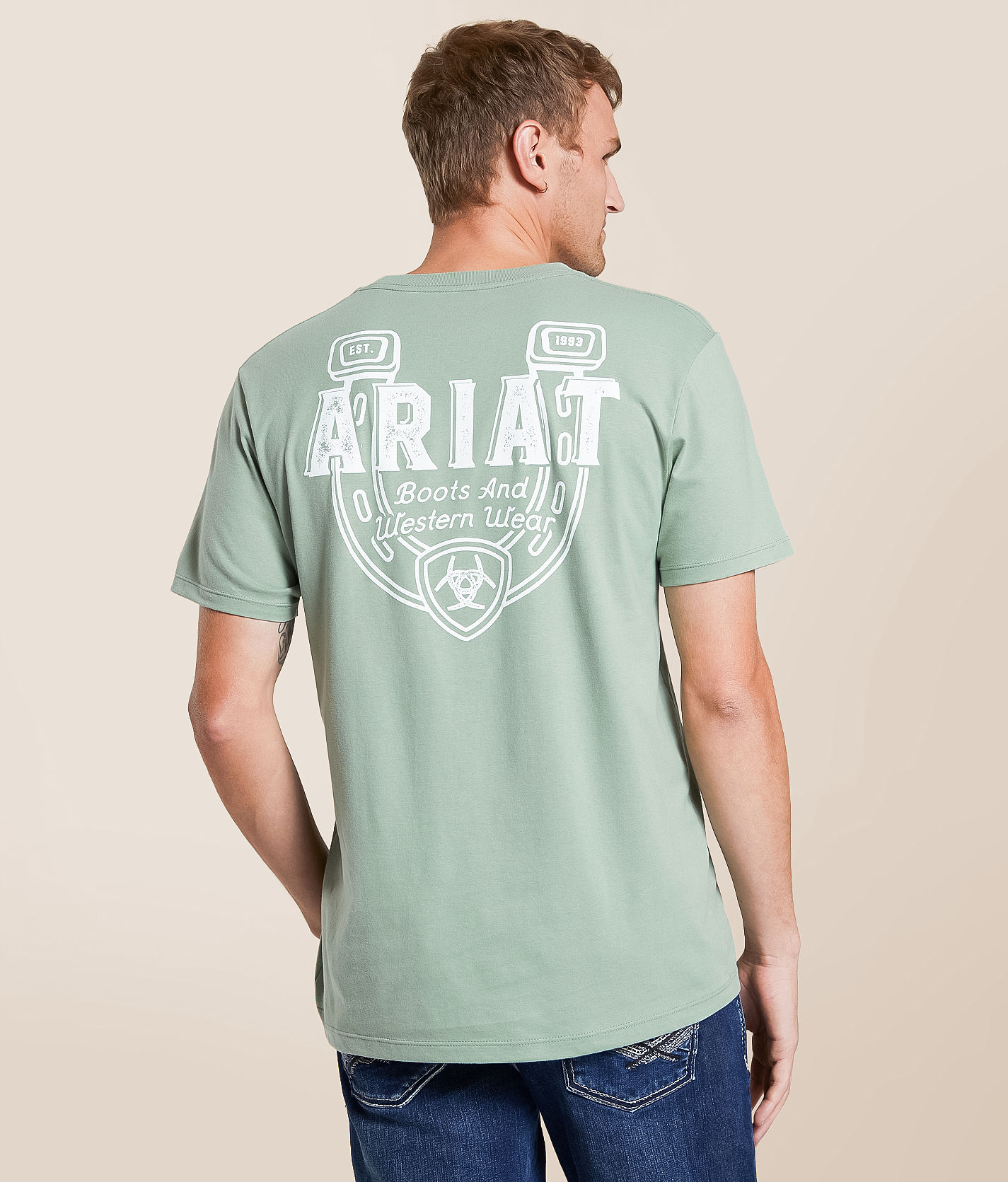 Ariat Stamped Freedom - Maglietta A Maniche Lunghe Uomo In Cotone, Vestibilità Classica - 3