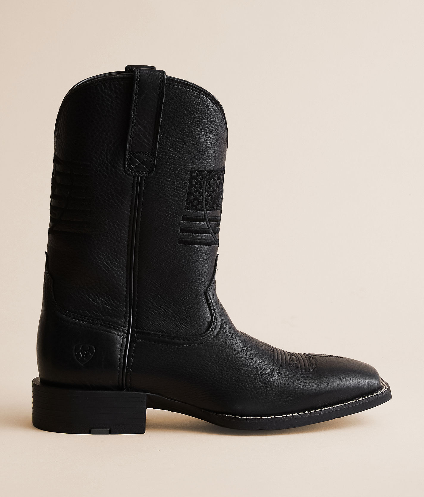 【美品】ARIAT ブラックレザー ウエスタンブーツ　Y2K Ariat® Men's Deep Water Exotic Distressed Black Western Boots 10044420 靴