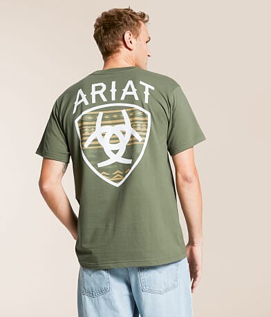 Ariat Charging Bison Shield T-Shirt front view