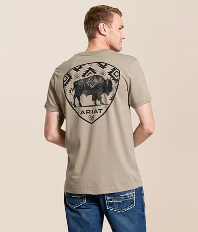 Ariat Bison Stamp Shield T-Shirt front view