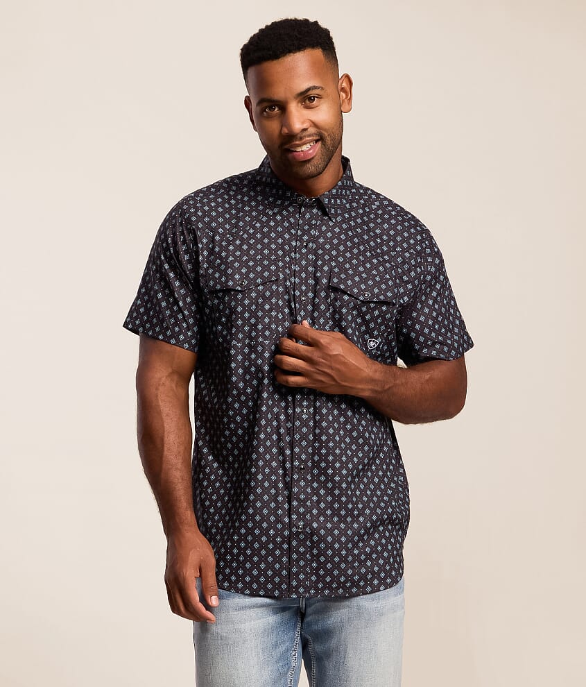 black ariat dress shirt Ariat Men's Team Logo Twill Fitted Shirt