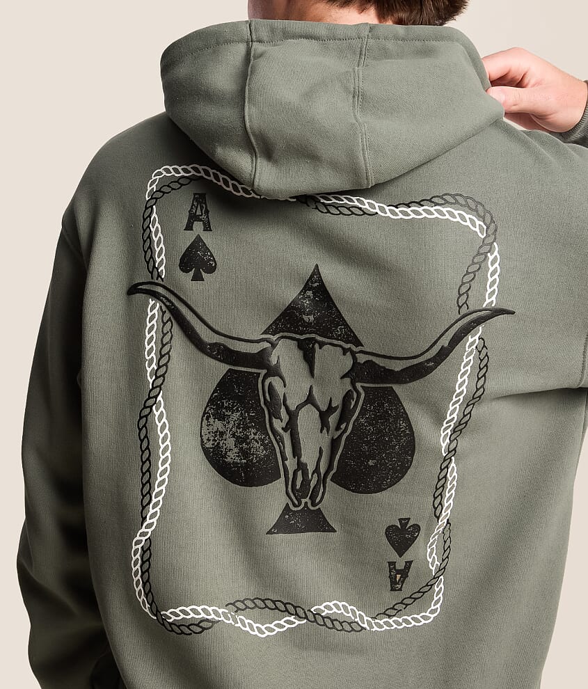 Face Card Skull Hooded Sweatshirt
