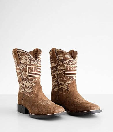 Boys - Patriot Leather Cowboy Boot thumbnail 3