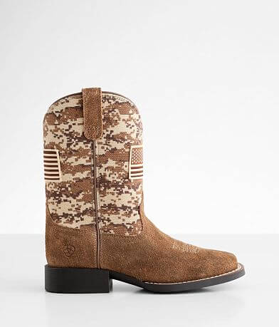 Ariat Boys - Patriot Leather Cowboy Boot front view