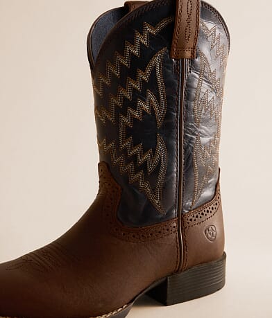 Boys - Tycoon Leather Cowboy Boot thumbnail 6