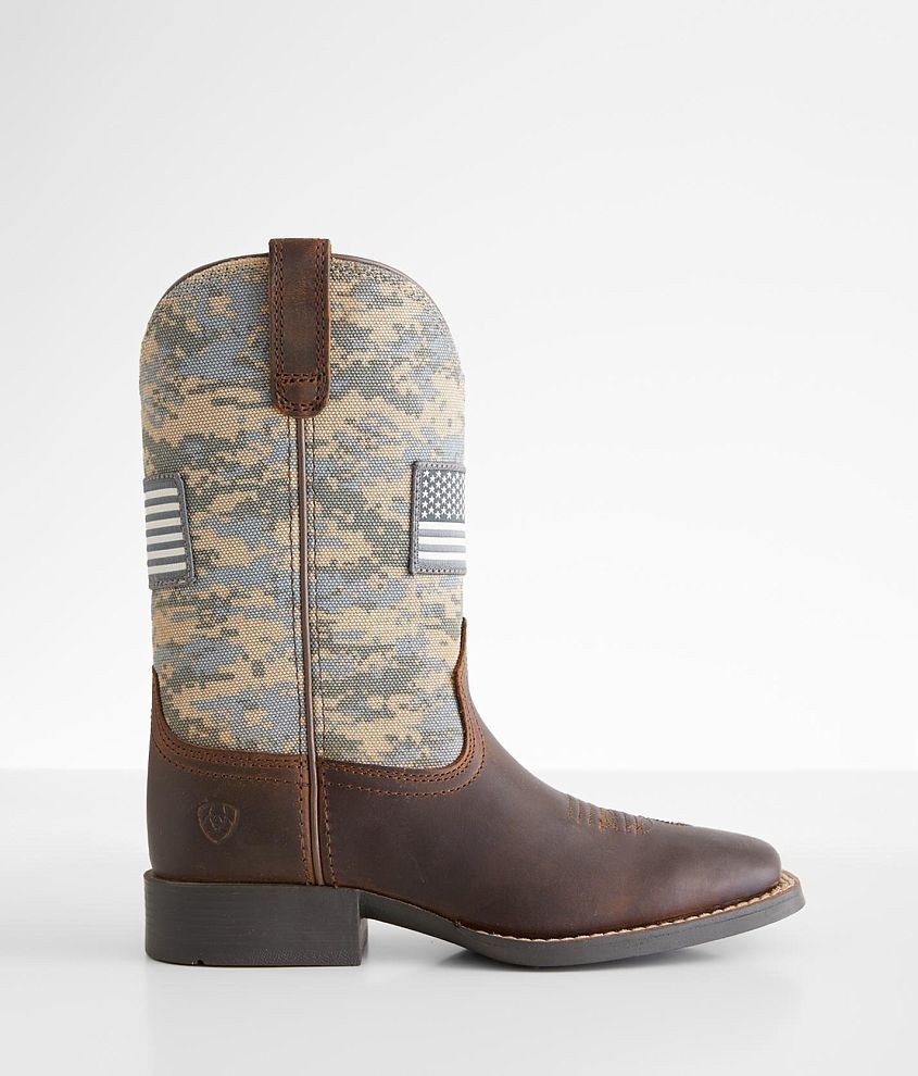 Toddler/Youth - Ariat Patriot Leather Cowboy Boot front view