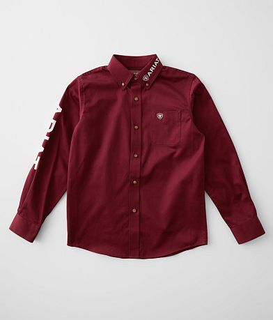 Ariat Boys - Team Logo Stretch Shirt front view