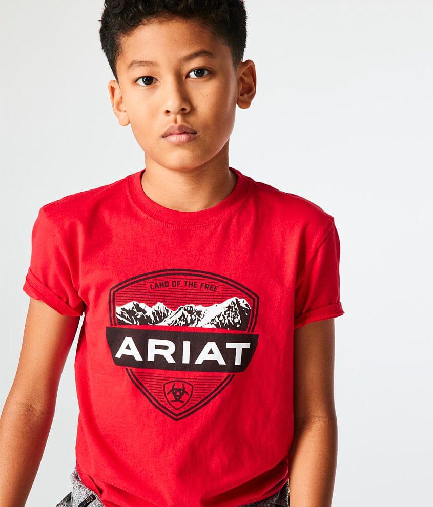 Boys - Ariat Outdoor Crest T-Shirt front view