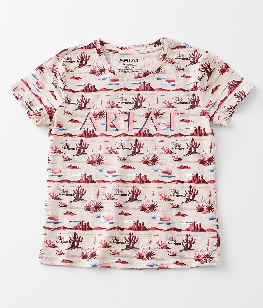 Girls - Ariat Real Yuma Print T-Shirt front view