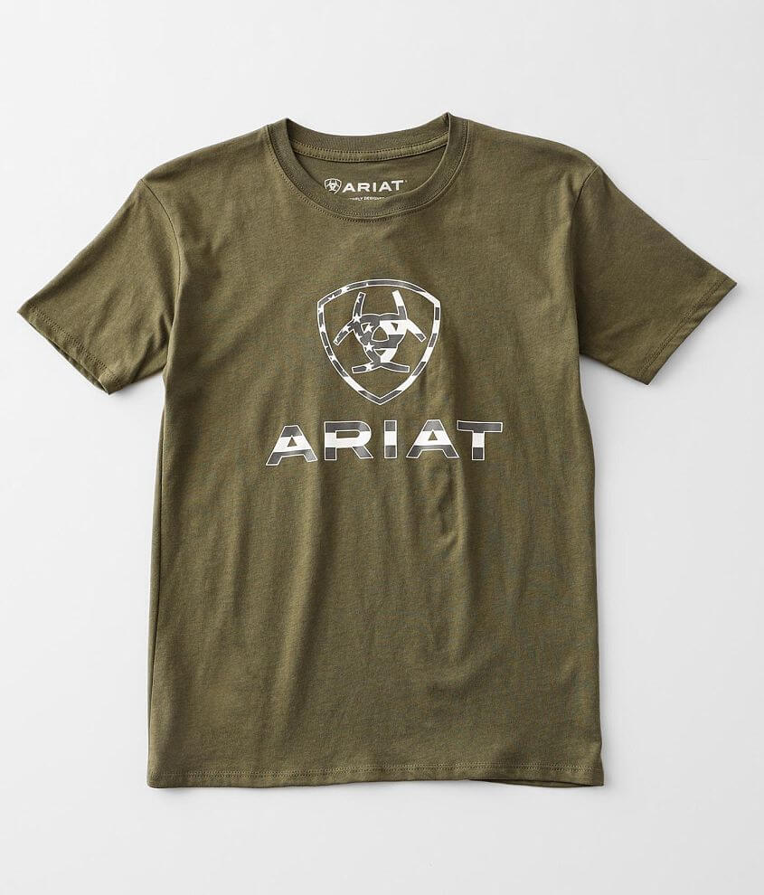 Boys Ariat Statement TShirt Boy's TShirts in Military Green Buckle