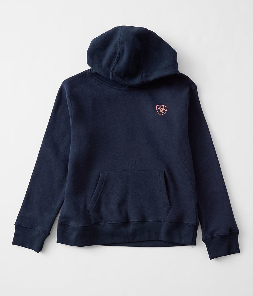 Girls - Ariat Real Logo Hooded Sweatshirt front view