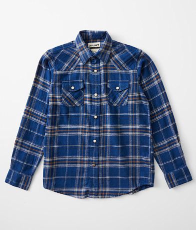 Ariat Boys - Holcombe Flannel Shirt front view