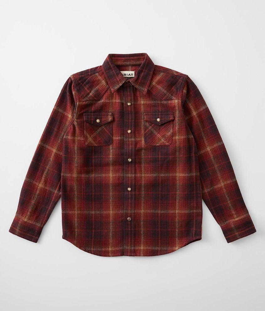 Boys - Ariat Hiller Flannel Shirt front view