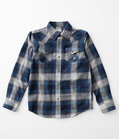 Ariat Boys - Halston Flannel Shirt front view