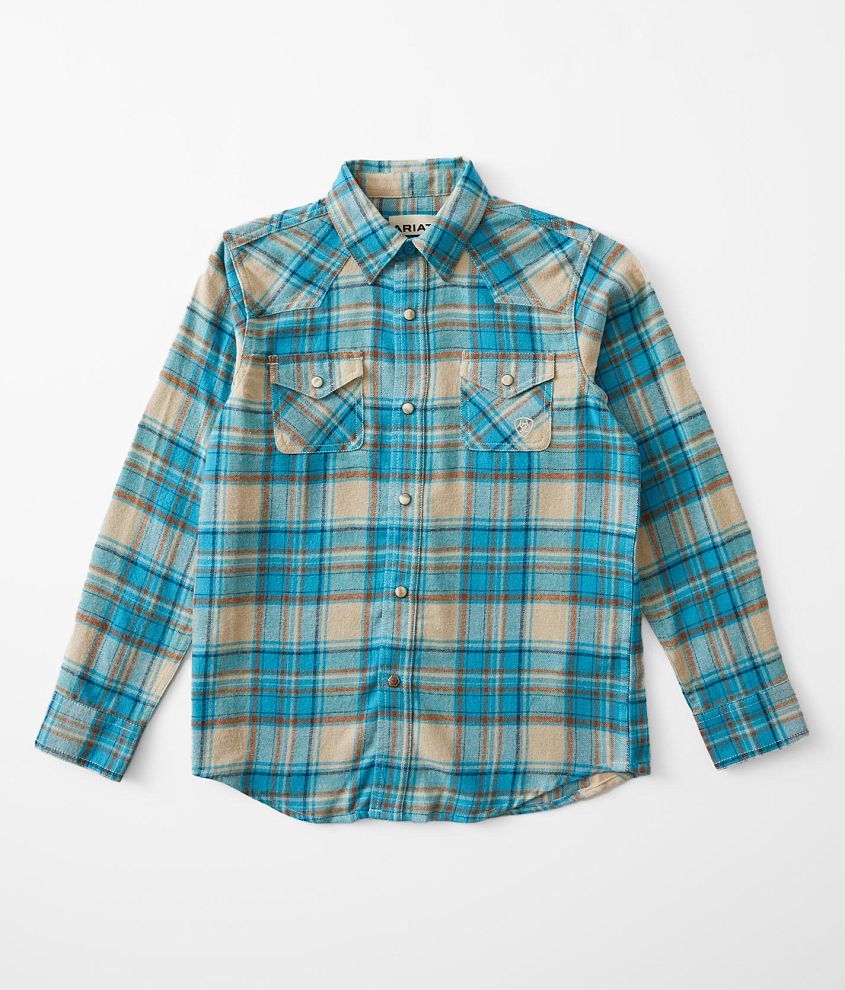 Boys - Ariat Handley Retro Flannel Shirt front view