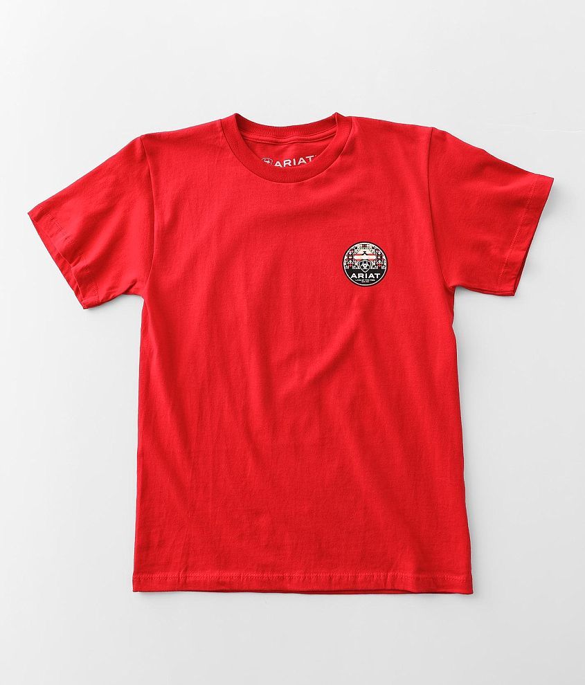 Boys Ariat Geo Circle TShirt Boy's TShirts in Red Buckle