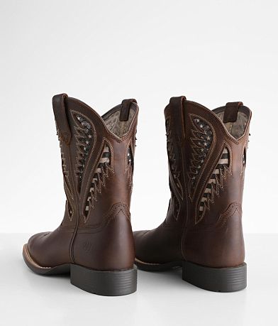 Boys - Quick Draw Leather Cowboy Boot thumbnail 4