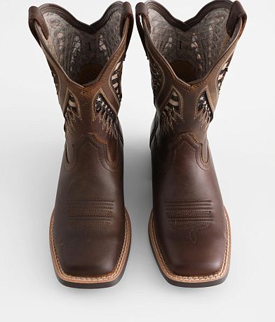 Boys - Quick Draw Leather Cowboy Boot thumbnail 5
