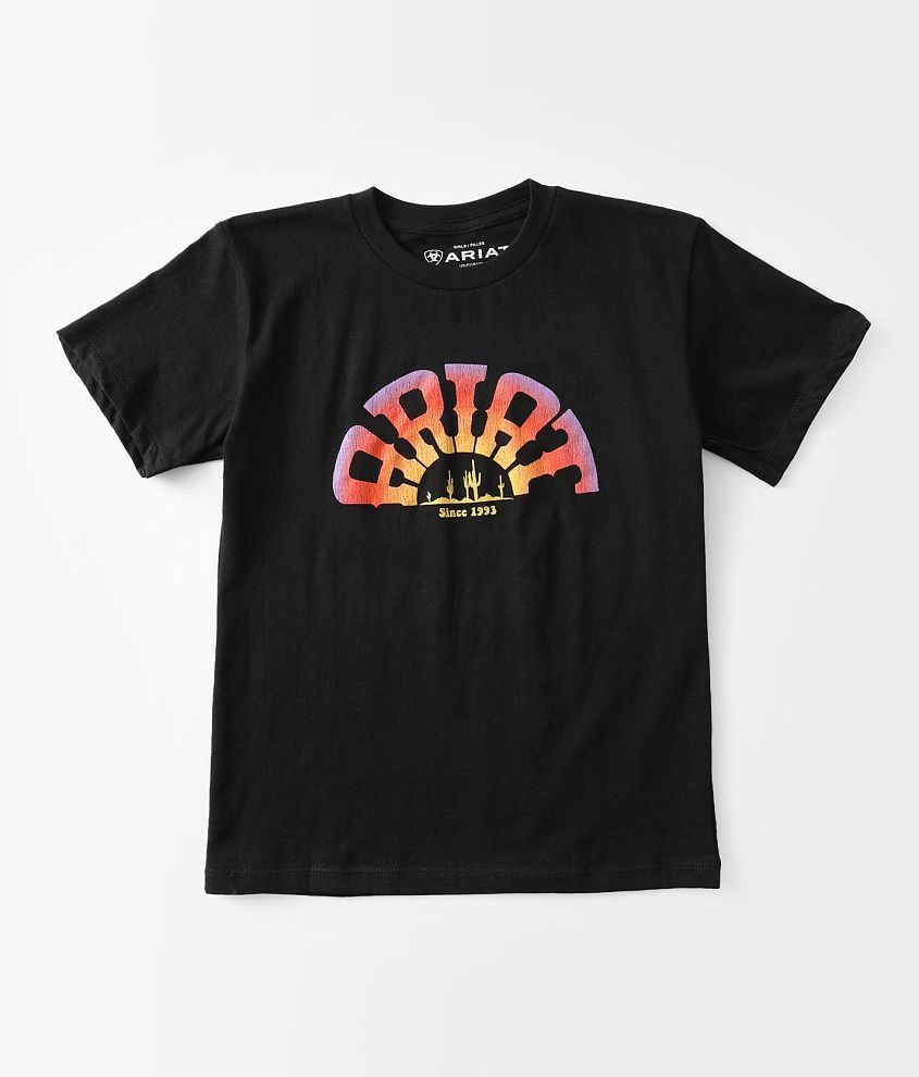 Girls - Ariat Rainbow Sunset T-Shirt front view