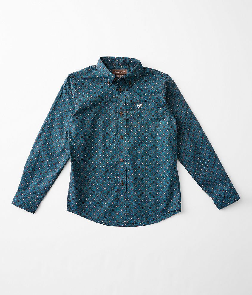 Boys Ariat Broderick Classic Shirt Boy's Shirts in Bitter Chocolate