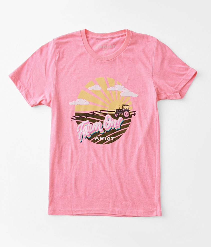 Girls - Ariat Farm On T-Shirt front view