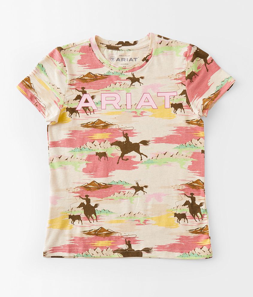 Girls - Ariat Hawaiian T-Shirt front view