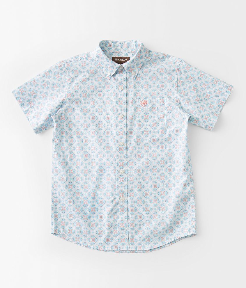 Boys Ariat Kai Shirt Boy's Shirts in Aqua Buckle