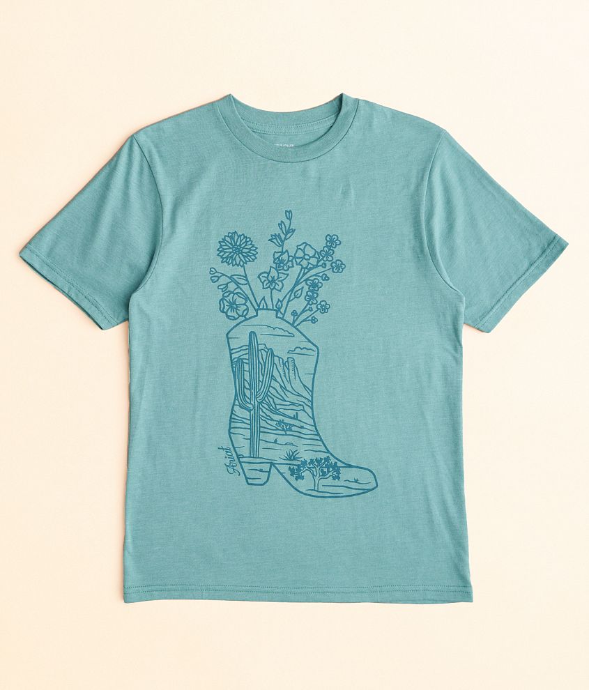 Girls - Ariat Garden Boot T-Shirt front view