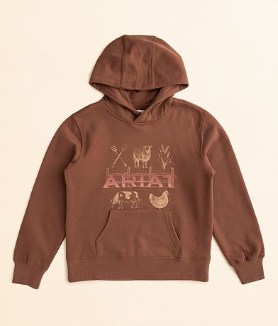 Ariat Girls - Ranch Collections Hooded Sweatshirt front view