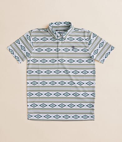 Ariat Boys - Southwestern TEK Polo front view