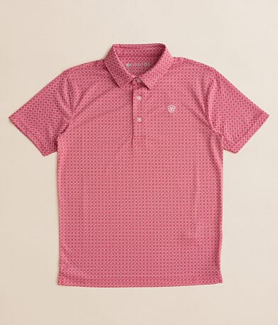 Ariat Boys - All Over Print ClimateTEK™ Polo front view