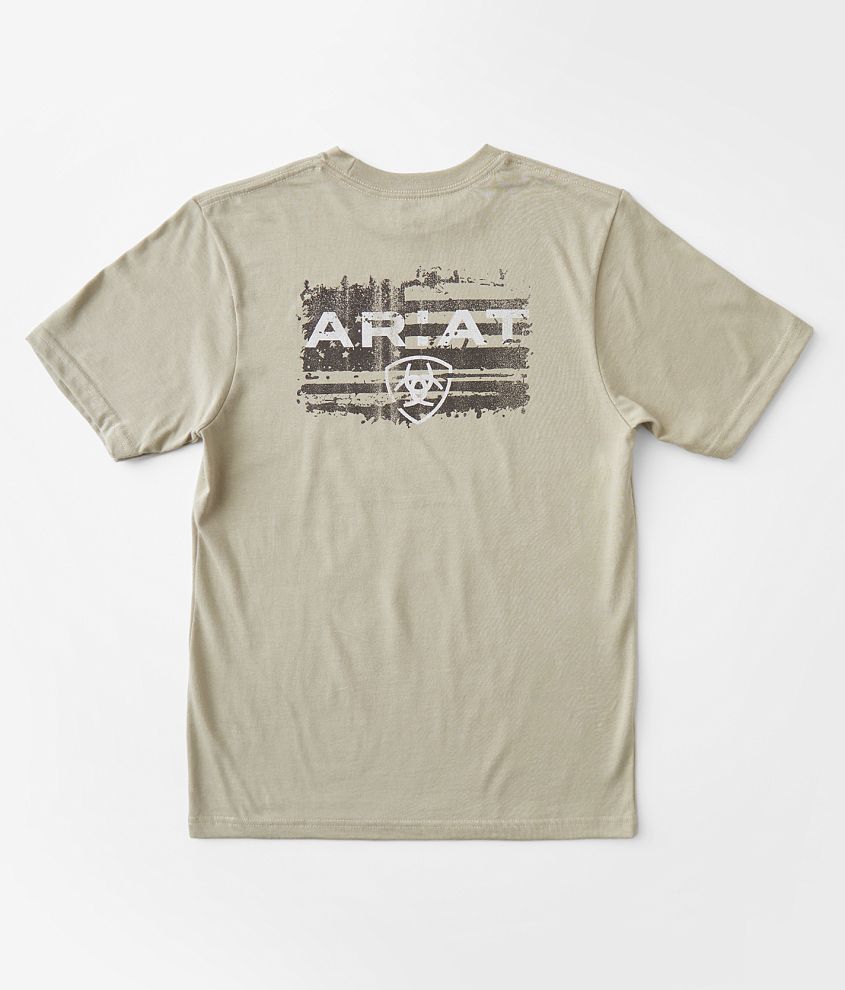 Boys - Ariat Liquid Stamp Flag T-Shirt front view