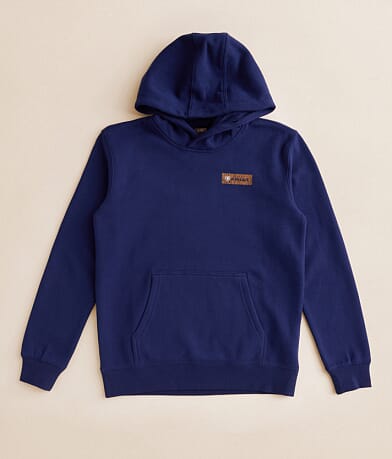 Ariat Boys - Woodshop Stack Hooded Sweatshirt front view