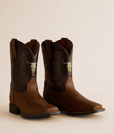 Boys - Stampede Leather Cowboy Boot thumbnail 2