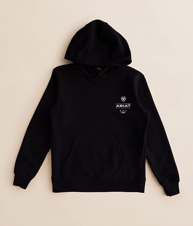 Ariat Boys - Diamond Flag Hooded Sweatshirt front view
