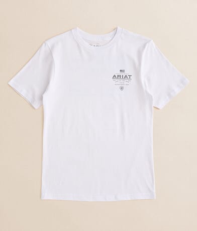 Ariat Boys- Lock Flag Painted T-Shirt front view