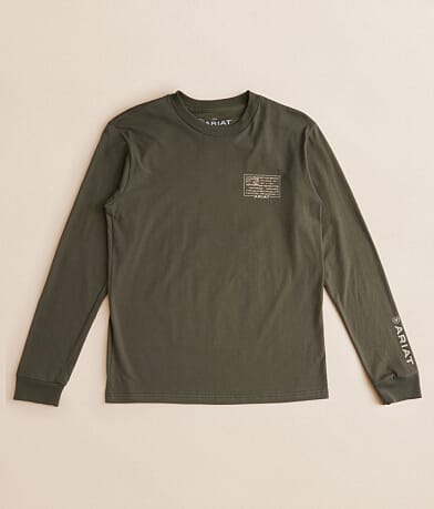 Ariat Boys - Digi Flag Patriot T-Shirt front view