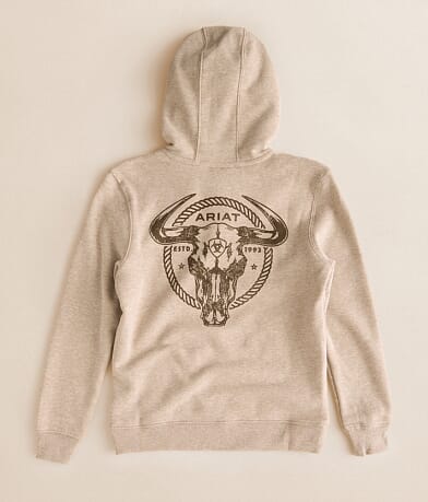 Ariat Boys - Bull Roper Stamp Hooded Sweatshirt front view