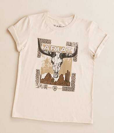 Ariat Girls - Leopard Skull T-Shirt front view