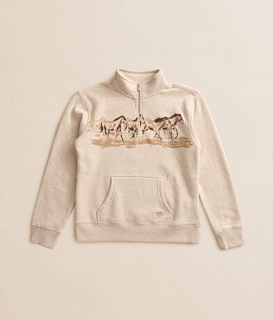 Girls - Horses Quarter Zip Pullover