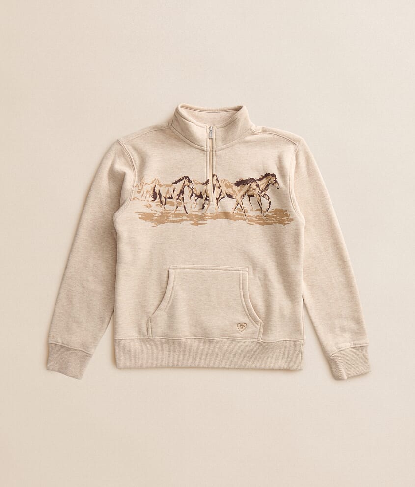 Girls - Horses Quarter Zip Pullover