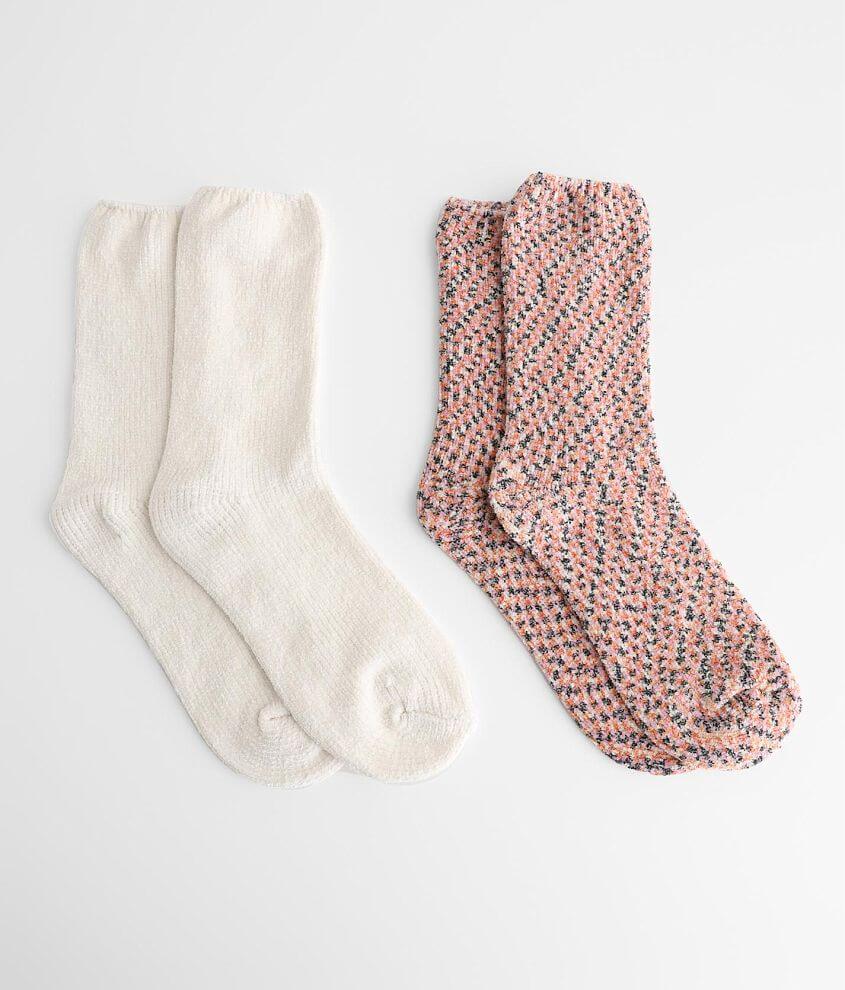 2-PACK OF CHEQUERED SOCKS - Beige