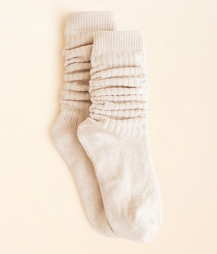 BKE Slouchy Ribbed Socks front view