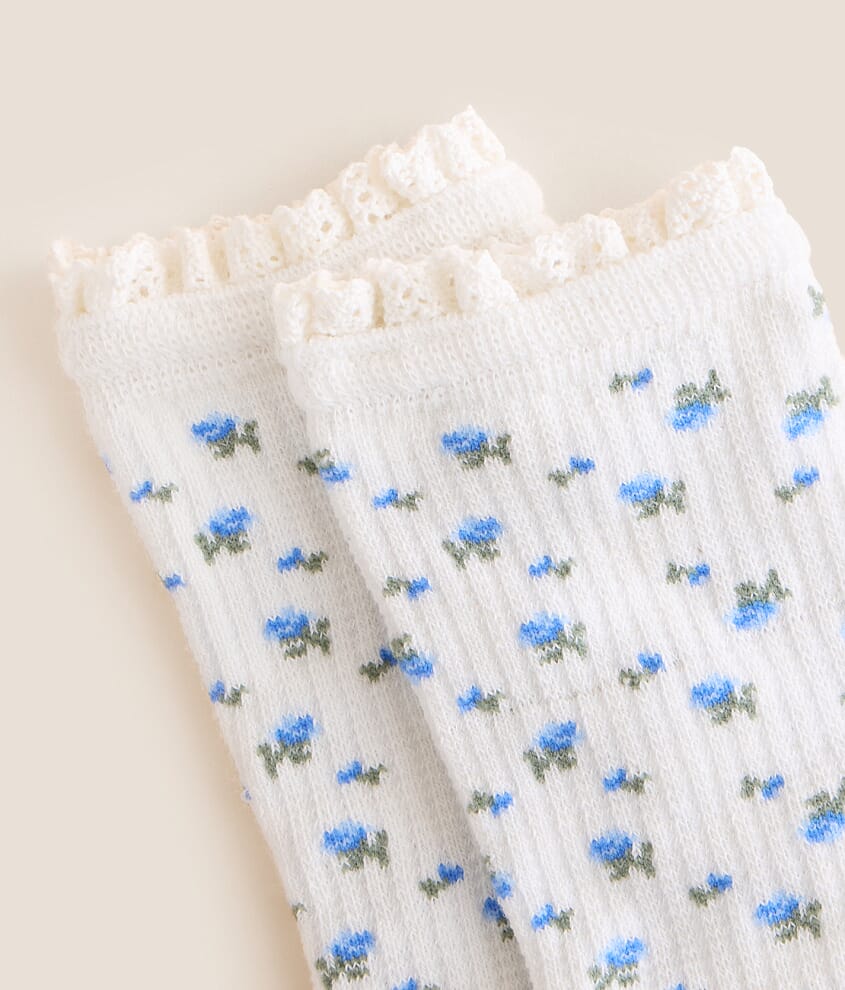 Floral Ruffle Socks - thumbnail 2