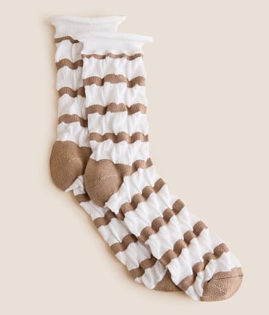 BKE Striped Crew Socks front view