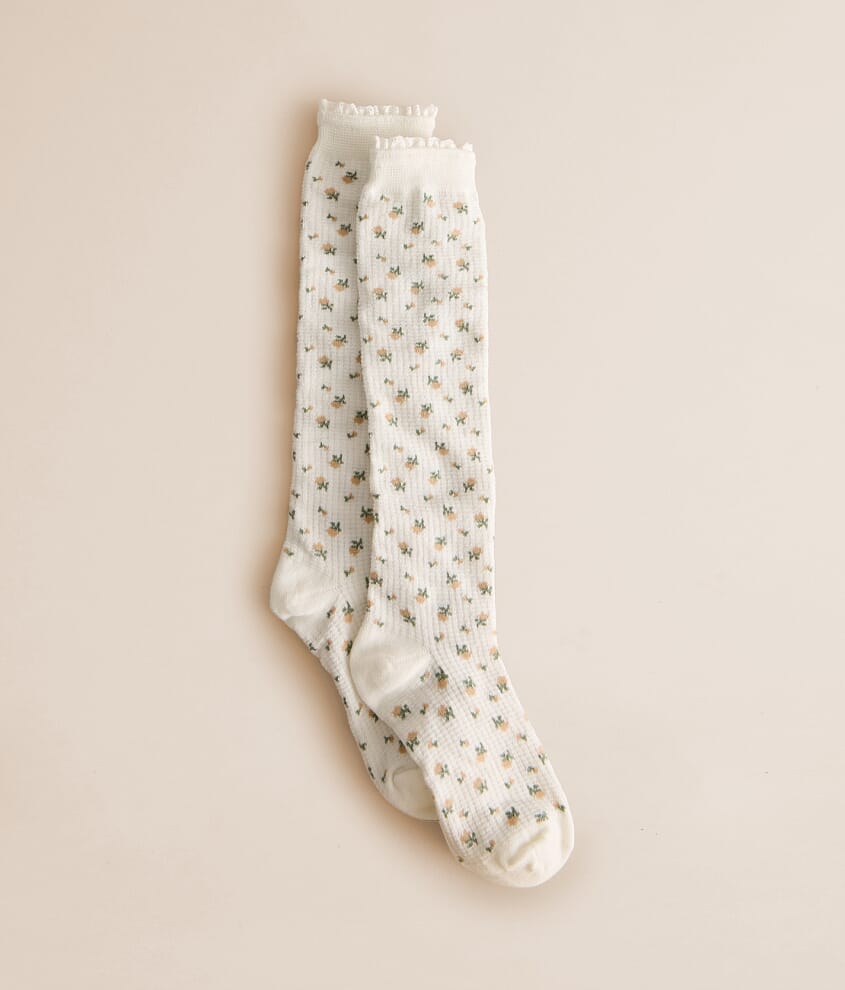 Slouchy Floral Socks