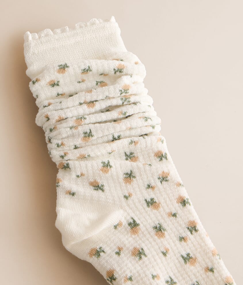 Slouchy Floral Socks