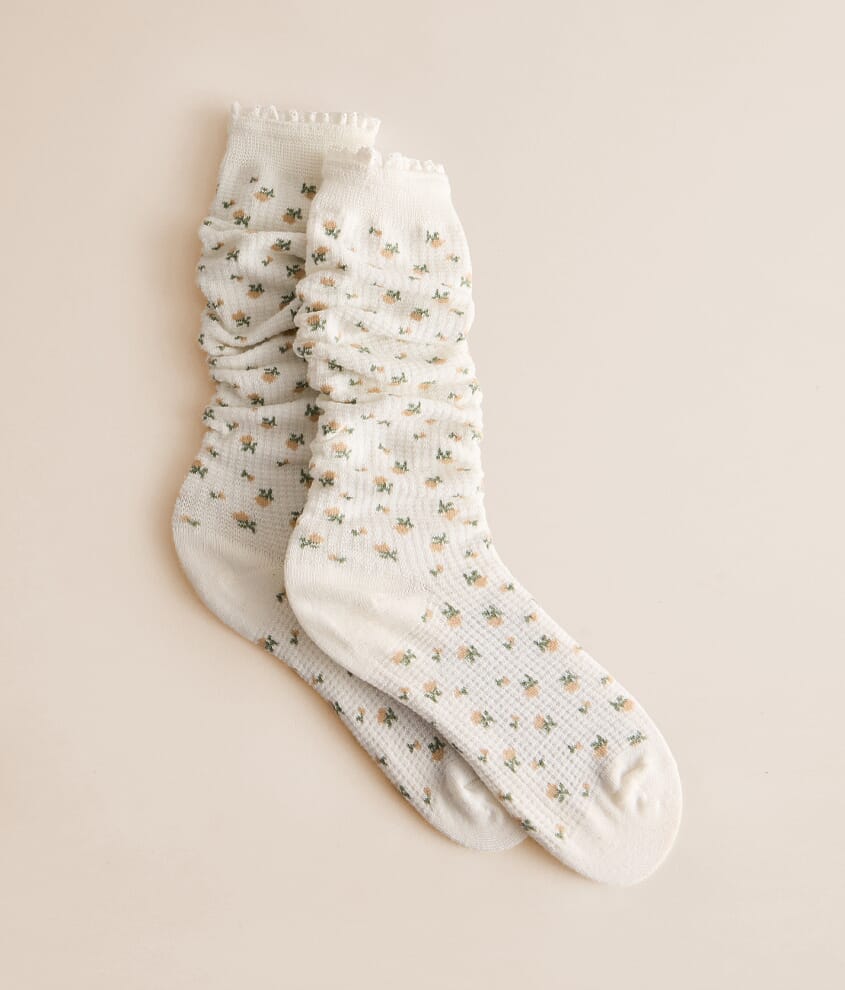 Slouchy Floral Socks