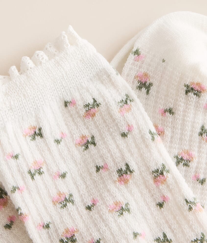 Floral Waffle Socks
