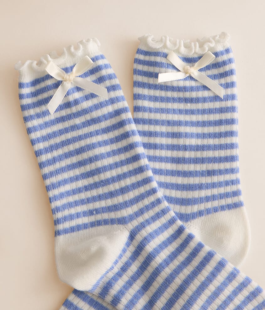 Striped Bow Socks - thumbnail 2